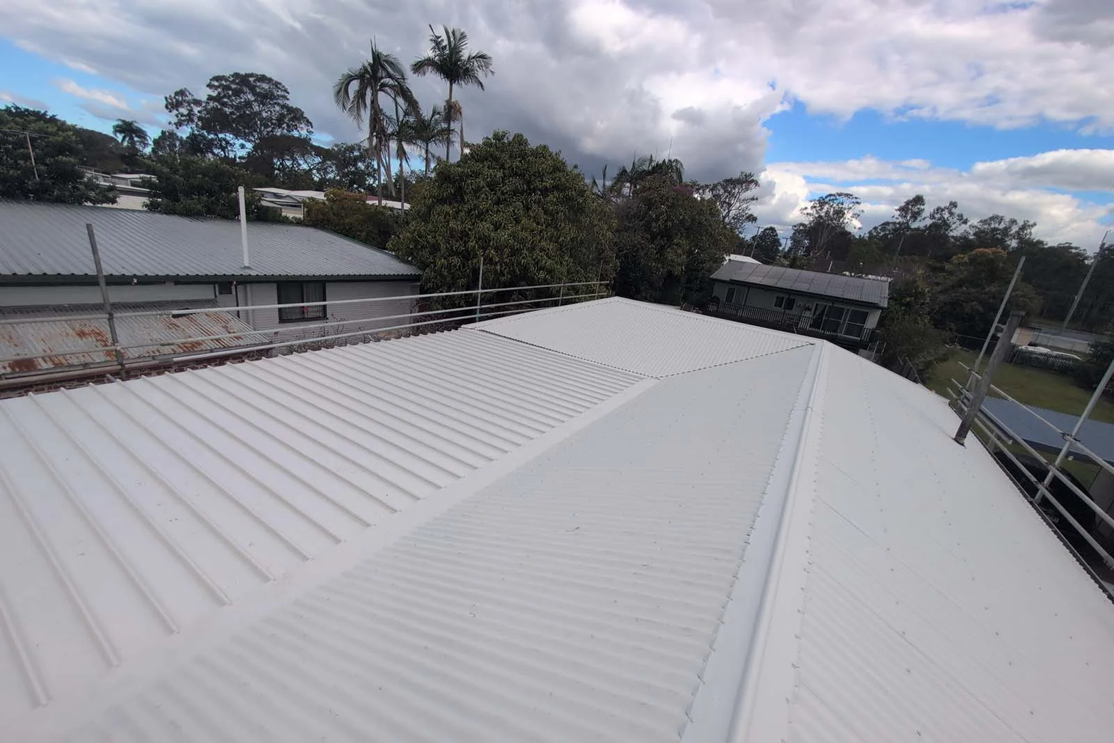 Completed metal roof replacement on a Runcorn home